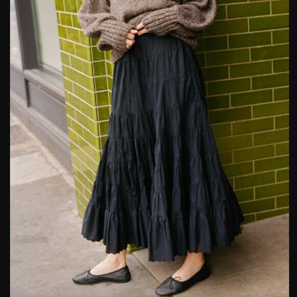 SOLD // Christy Dawn Darby Skirt in Night Size L - Picture 1 of 8